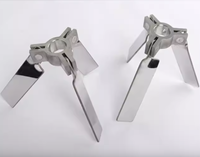 Accessoire de dispersion à trois lames, petit diamètre, acier inoxydable, mélangeur à pales télescopique pliable, moteur, mélange chimique, mélange de tonnes