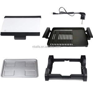 Aifa Gril réversible <span class=keywords><strong>2</strong></span> en 1 et plaque chauffante thermostat réglable avec couvercle en verre amovible - Product Image 2