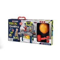 Table d'atelier de bricolage éducative en plastique KSF pour enfants, avec perceuse électrique, pour jeu de rôle, jouet pour garçon