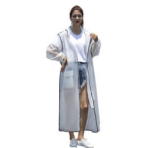 Raingear EVA jas hujan manteau de <span class=keywords><strong>pluie</strong></span> imperméable adulte mode imperméable longue <span class=keywords><strong>veste</strong></span> avec chapeau à capuche pour vélo - Product Image 1