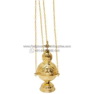 Encensoir en laiton sculpté à la main, 22182 — 1 - Product Image 2