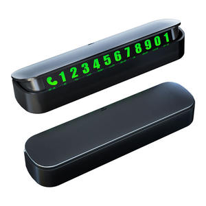 Targa <span class=keywords><strong>di</strong></span> Parcheggio Temporaneo Personalizzata con Logo Auto, Regalo in Lega con <span class=keywords><strong>Numero</strong></span> <span class=keywords><strong>di</strong></span> <span class=keywords><strong>Telefono</strong></span> Nascosto Luminoso - Product Image 1