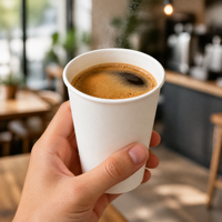 Gobelets en papier à paroi simple personnalisés, vente en gros, pour café chaud, thé, événements promotionnels de chaînes de cafés