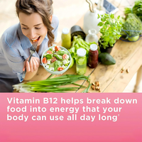 Complément alimentaire en gommes à la vitamine B12 à haute puissance, saveur cerise, végétalien, sans sucre, 1000 mcg, marque privée OEM, pour l'énergie et le système nerveux