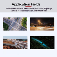 Detector Inteligente de Tráfico sin Contacto para Recopilación de Estadísticas, Radar de Microondas con Alcance de 350m, 8+ Carriles, Interfaz Ethernet, Gantry para Carreteras