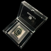 Montre mécanique transparente de haute qualité avec boîtier tonneau, résistante à l'eau 3 ATM, cadran analogique, édition collector