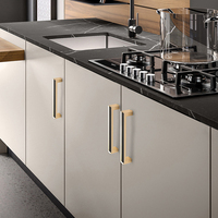 Gagang lurus pegangan kabinet kenop tarik jaladera Para muebs pintu dapur baja tahan karat T Bar VT-01.238 dapur 128mm