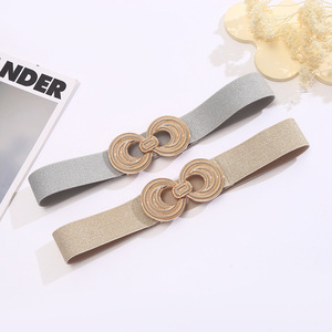 <span class=keywords><strong>Ceinture</strong></span> de luxe pour <span class=keywords><strong>femme</strong></span> en similicuir, élastique, ornée de diamants, amincissante, style <span class=keywords><strong>taille</strong></span> haute, très extensible, pour l'été - Product Image 1
