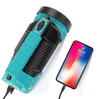 Projecteur portable, longue durée de vie de la batterie, lampe de poche rechargeable, étanche IP44, portée de 500 m, 2400 lumens, lanterne de camping