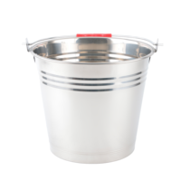 Seau à glace en métal à double niveau avec poignée lumineuse pour refroidisseur à vin de bar