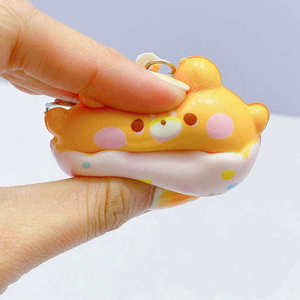 Animal Donut Squeeze Toy <b>Keychain</b> Cartoon Slow Rebound <b>Keychain</b> Key Holder Decompression Vent Toy Backpack Key Pendant - Product Image 4