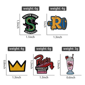 South Side Serpents Émail Pin Série TV Inspiré Broches Revers Badge Sac À Dos Bijoux Cadeau pour Amis En Gros - Product Image 6