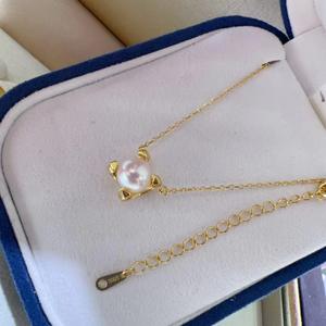 Light Luxury Freshwater <b>Pearl</b> <b>Necklace</b> 10-11mm Niche Fairy Link Road S925 <b>Silver</b> Collarbone Chain Accessory - Product Image 2