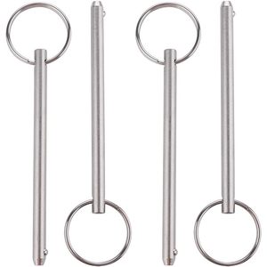 Confezione da 4 316 in acciaio inox Bimini Top Marine Pin a sgancio rapido 1/4 \ "diametro lunghezza totale 4.1 \" lunghezza utilizzabile
