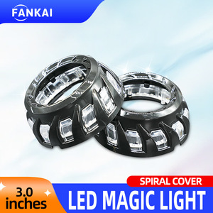 Rgb Spiral Led Angel Eye Ring 3 Inch Universal Fit For Car Headlight Upgrade <b>Daytime</b> <b>Running</b> <b>Light</b> Cover - Product Image 2