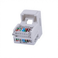 Module réseau informatique RJ45 sans outil K&R-8500, module d'information Cat5e non blindé blanc PC/QSn6.5-0.1