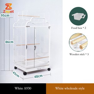 Cage à perroquets ouverte en fil de fer forgé, grande capacité, écologique, style classique moderne, avec boîte, <span class=keywords><strong>prix</strong></span> d'usine - Product Image 1