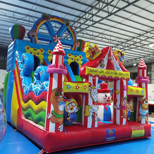 Château gonflable coloré brillant en PVC, équipement d'amusement intérieur, toboggan, magnifique château gonflable pour enfants - Product Image 6