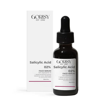 Sérum Personnalisé à 2% d'Acide Salicylique 30ml Liquide Visage Vitamine C Bio Végétalien Sans Cruauté Anti-Âge Éclaircissant Exfoliant Or