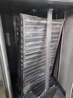 Panier porte-pain à roulettes en acier inoxydable, support de boulangerie