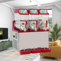 Machine à slush électrique commerciale à 3 réservoirs en acier inoxydable, distributeur automatique de boissons glacées aromatisées pour hôtels