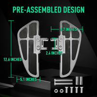 Repose-pieds avant en aluminium chromé pour conducteur, larges repose-pieds pour passager, accessoires pour Can-Am Spyder F3/F3-S/F3-T (2015-2025)