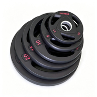Plaques de poids en caoutchouc Factory Fitness pour haltères, 2,5 kg, 5 kg, 10 kg, 15 kg, 20 kg, 25 kg, ensemble de plaques de poids calibrées pour la salle de sport