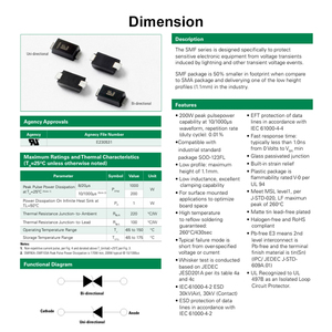 Surface Mount <strong>Transient</strong> <strong>Voltage</strong> <strong>Suppressor</strong> SMD SMF24CA SOD-123FL Jingdao IC Chip <strong>Voltage</strong> Regulator Circuit Breaker TVS DIODE - Product Image 2