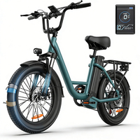 Sepeda Listrik untuk Dewasa Ban Tebal 20 Inci Sumber Pabrik Baterai 48V 13Ah Motor 250W 7 Speed Layar LCD Elektronik Jarak Jauh