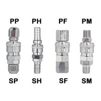 Kopling Pelepas Cepat Pneumatik Tipe C PP20 SP20 PF20 SF20 PH20 SH20  Fitting Selang Udara Konektor Kompresor Pengunci Otomatis