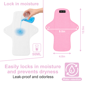 Estuche Portátil Plegable de Tela para Toallas Sanitarias, Impermeable y Reutilizable, con Botones a Presión, para Viajes - Product Image 3