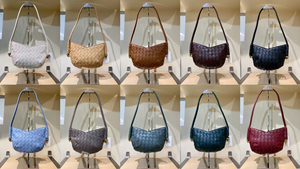 Dernière mode sacs à bandoulière à long manche pour femmes de petite taille sacs à main Hobo tissés à la mode fermeture éclair PU <span class=keywords><strong>sac</strong></span> à main robe coloré - Product Image 3