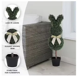 ต้นไม้ประดิษฐ์รูปกระต่าย OH ARTS ต้นไม้ตกแต่งทรงกระต่ายในกระถาง ต้นไม้ประดิษฐ์สำหรับตกแต่งภายนอกบ้าน ต้นไม้ปลอมสำหรับตกแต่งหน้าบ้าน - Product Image 3