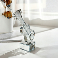 Neues Kreatives Gitarren-Ornament mit Musikbasis - Kristall-Gitarrenstück als Geburtstagsgeschenk - Kristall-Kunsthandwerk zur Heimdekoration