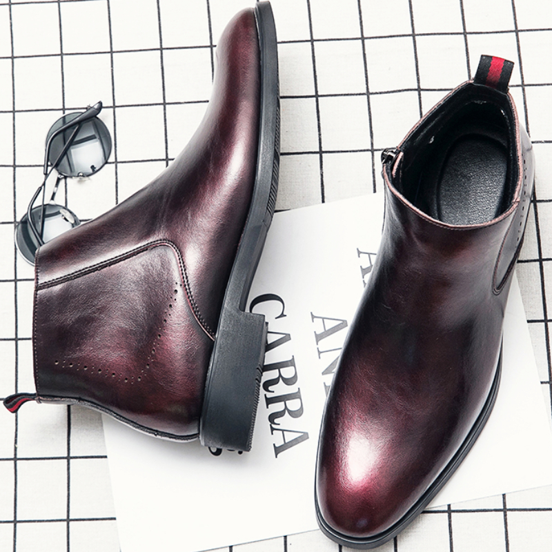 burgundy dress blue shoes Chelsea Boot (Cognac/Burgundy)  Alexander Noel