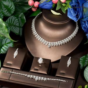 HIBRIDE luxe AAA 4 pièces Pop mode Senior atmosphère goutte d'eau Version mariée mariage Festival ensemble de bijoux N-73 - Product Image 1