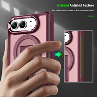Étui de téléphone portable magnétique transparent givré de couleur unie pour iPhone 18 Fold ULTRA, coque pliable avec support invisible.