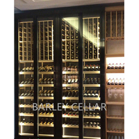 Casier à vin en acier inoxydable thermostatique de luxe moderne personnalisé, salon, bar, casier à vin empilable, armoire de rangement