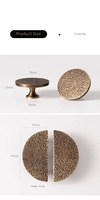 Poignée de meuble ronde en laiton antique Santaya, poignée de tiroir de bureau, quincaillerie de meuble multifonction moderne, cuisine, 25 mm