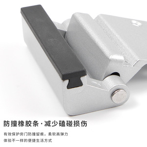 Aluminum Alloy Door Bolt Latch With <b>Rubber</b> <b>Strip</b> For Home Hotel Doors Security Locking Mechanism - Product Image 1