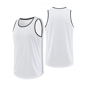 Men's Sports Vest Loose T-Shirt Breathable Quick-Dry Fitness Clothing Outdoor <b>Running</b> Tank Top 90% Polyester 10% Spandex OEM&ODM - Product Image 3
