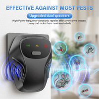 Répulsif antiparasitaire ultrasonique 3 modes, électronique, à brancher, pour intérieur, contre les rongeurs, souris, rats, araignées