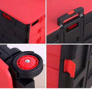 พลาสติกน้ำหนักเบาพับได้ช็อปปิ้งรถเข็นรถเข็น & รถเข็นพับลังล้อส่วนบุคคลซูเปอร์มาร์เก็ตโดยใช้ - Product Image 5