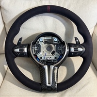 Volant sport en daim avec garniture décorative en fibre de carbone pour BMW F07 F30 F10 F12 F15 F16 F34 F35 F36 F20 F22 F25 F26 F32 F80 M3 M5 E
