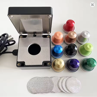 110V 220V électrique café Capsule Machine à sceller Portable feuille d'aluminium Capsule scellant avec capsules coquilles feuilles