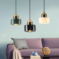 Luminaire suspendu moderne pour plafond, lampe suspendue en marbre de luxe pour hôtel, lampe suspendue nordique pour restaurant, salle à manger, chevet, salon