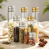 Flacons en verre borosilicate de qualité alimentaire pour laboratoire avec bouchon doré/argenté/en bambou pour bonbons et graines sèches