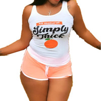 Women's Biker Shorts Sets, Snack Cartoon Sets, Sport Jogger