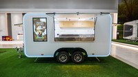 Remorque de restauration mobile en fibre de verre durable, personnalisée, avec équipement de cuisine, vente en gros d'usine, OEM