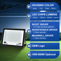 Reflector LED CET-165 de Alta Venta, Resistente al Agua IP65/66/67, Proyector para Exteriores, Certificado CE, de 10W a 300W